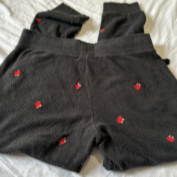 Victoria's Secret PINK Outfit Fleece Jogger Legging Crew Neck Roses S/M - Picture 5 of 8